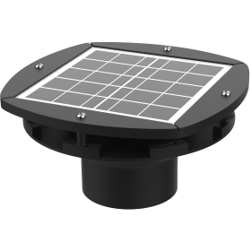 EXTRACTEUR SOLAIRE RECHARGEABLE POUR FOSSE SEPTIQUE coloris noir vue de profil