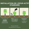 EPUR-ACTIF filtre à extraction solaire, pour fosse septique, filtre compact