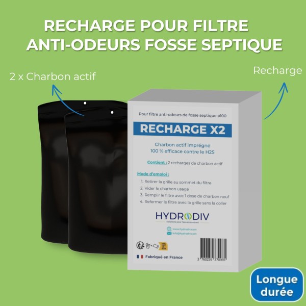 Recharge pour filtre anti-odeurs au charbon actif