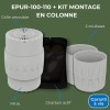 EPUR-100-110 FILTRE ANTI-ODEURS AU CHARBON ACTIF POUR FOSSE SEPTIQUE , TOUTES EAUX , Ø 100-110MM , MONTAGE EN COLONNE