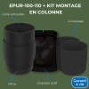 EPUR-100-110 FILTRE ANTI-ODEURS AU CHARBON ACTIF POUR FOSSE SEPTIQUE , TOUTES EAUX , Ø 100-110MM , MONTAGE EN COLONNE