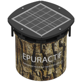 EPUR-ACTIF filtre anti-odeurs à extraction solaire, pour fosse septique, filtre compact
