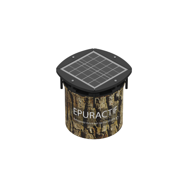 EPUR-ACTIF filtre anti-odeurs à extraction solaire, pour fosse septique, filtre compact