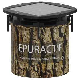 EPUR-ACTIF filtre anti-odeurs à extraction solaire, pour fosse septique, filtre compact