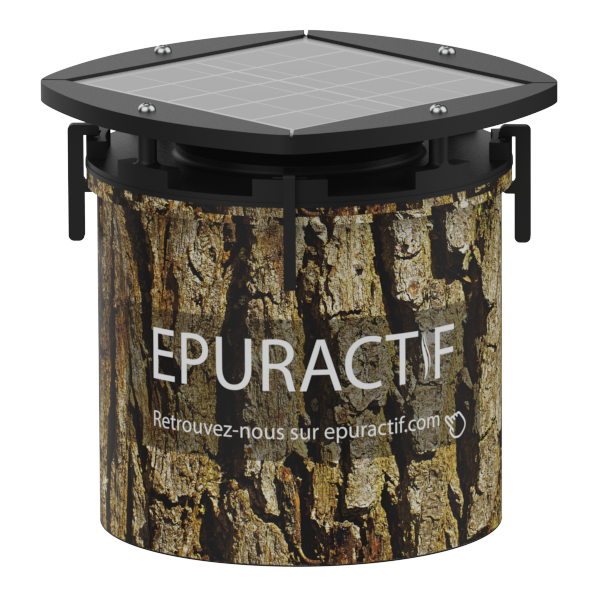EPUR-ACTIF filtre anti-odeurs à extraction solaire, pour fosse septique, filtre compact