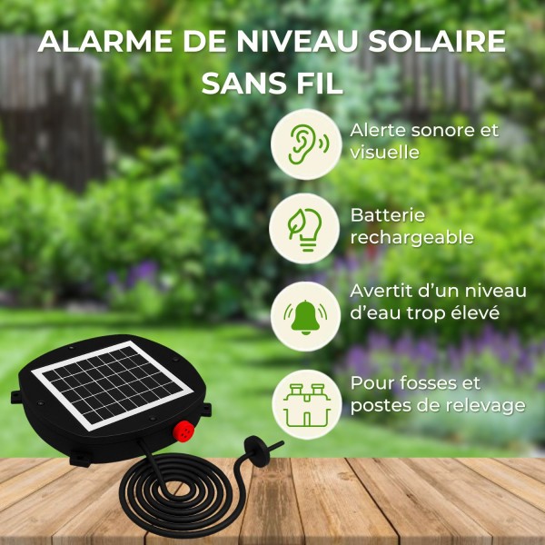 ALARME DE NIVEAU SOLAIRE sans fil