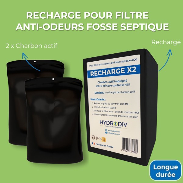 Recharge pour filtre anti-odeurs au charbon actif
